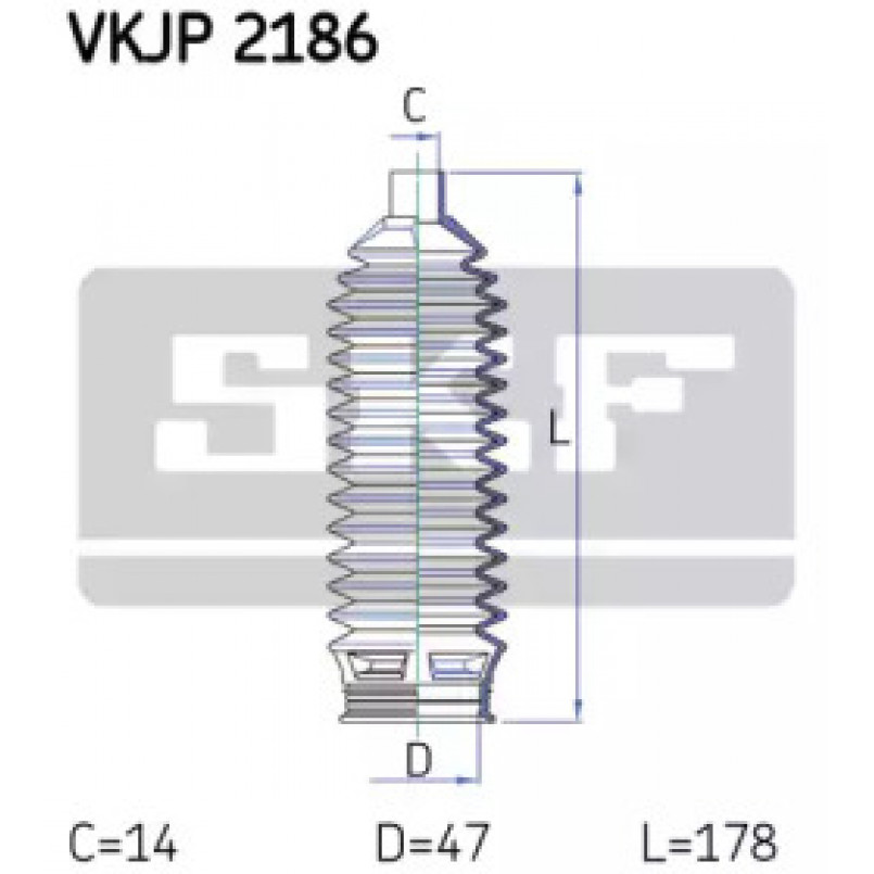 VKJP 2186 SKF - Пильовик привідного валу